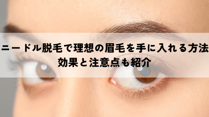 ニードル脱毛（美容電気脱毛）で理想の眉毛を手に入れる方法とは？効果と注意点も紹介